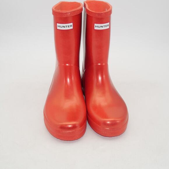NEW Hunter Boots Girl's 4 Kids Original First Classic Nebula Rainboot Red Tang - Picture 7 of 12